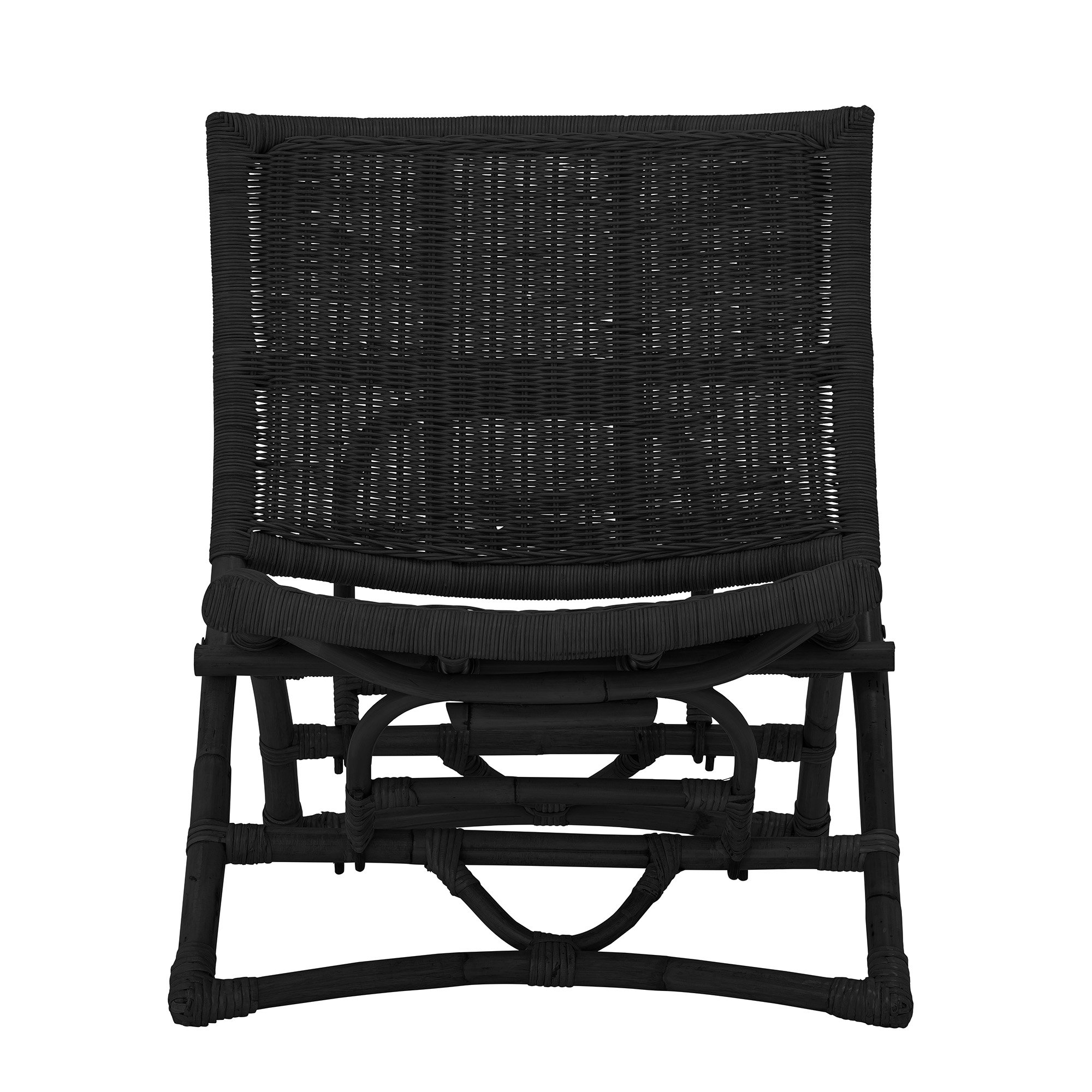 Baz Lounge Chair, Black, Rattan - Image 2