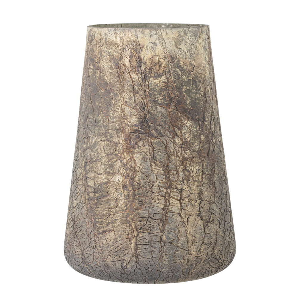 Gine Vase, Gold, Recycled Glass