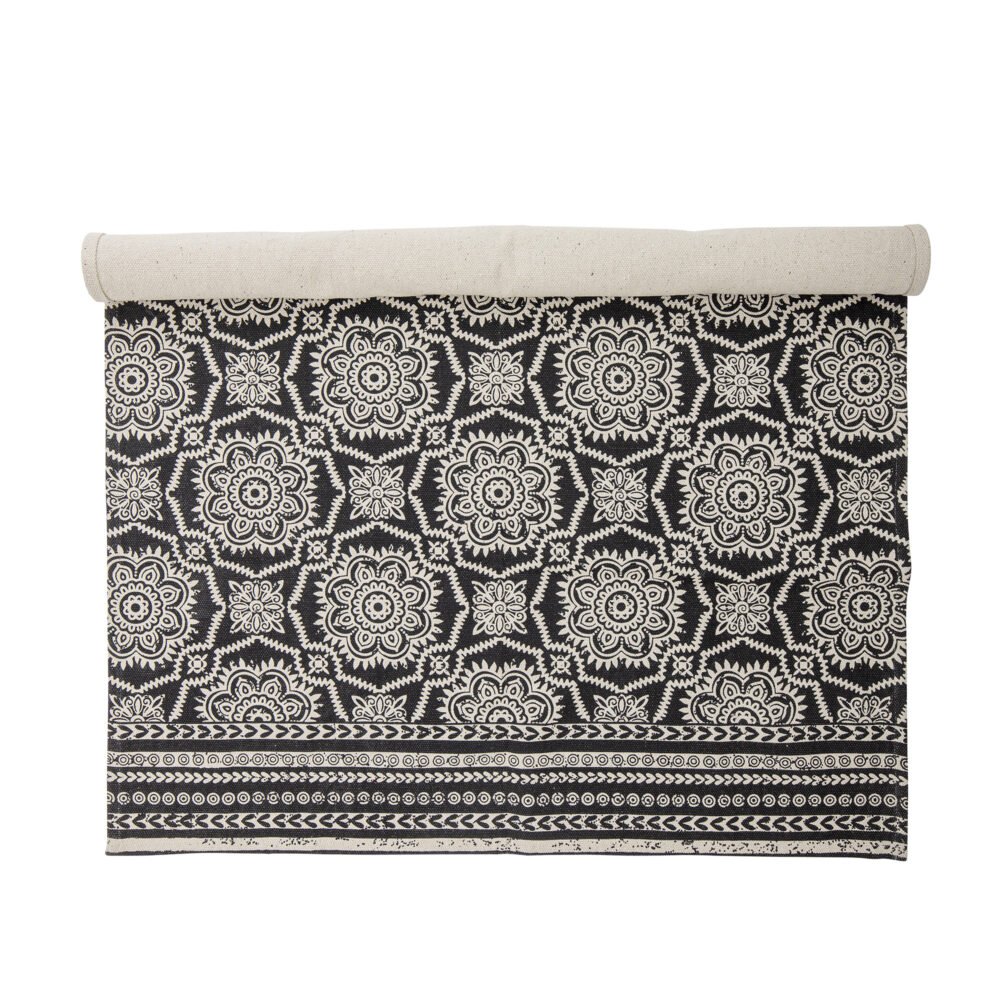 Aco Rug, Black, Cotton