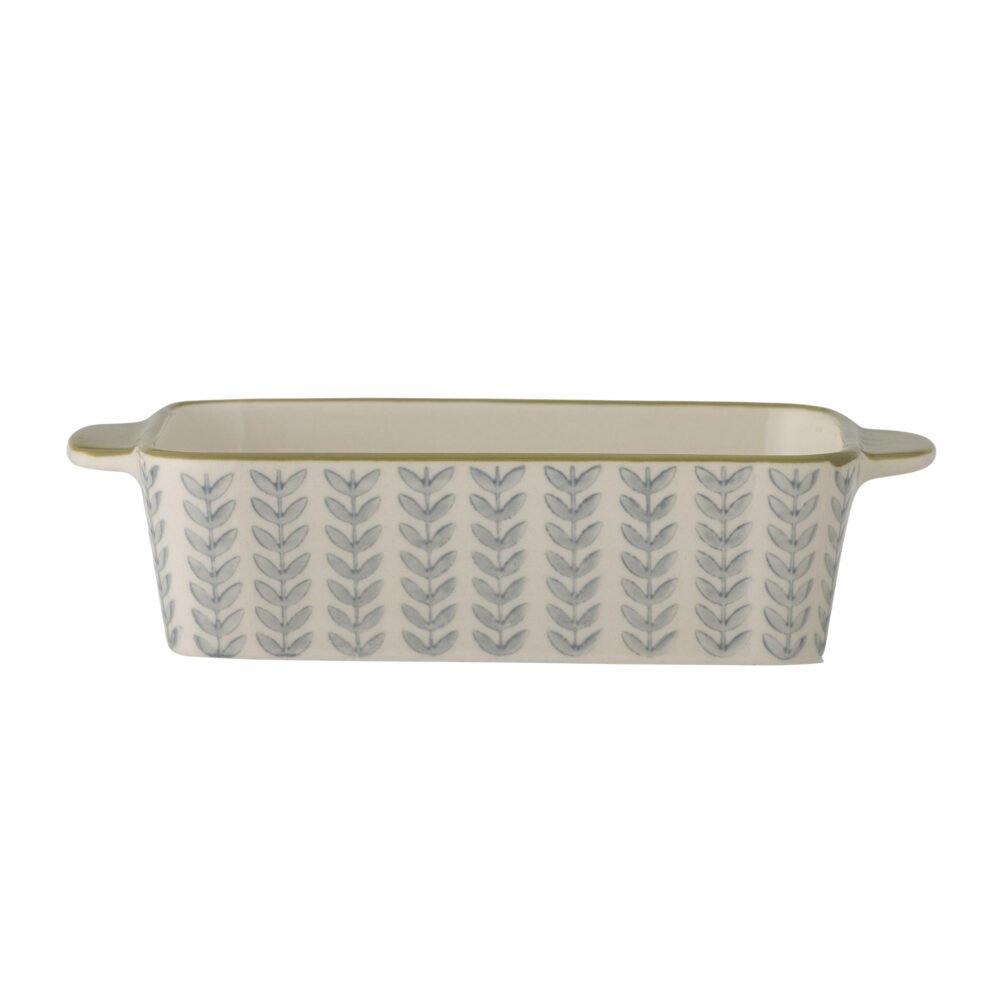 Maple Oven Dish , Green, Stoneware