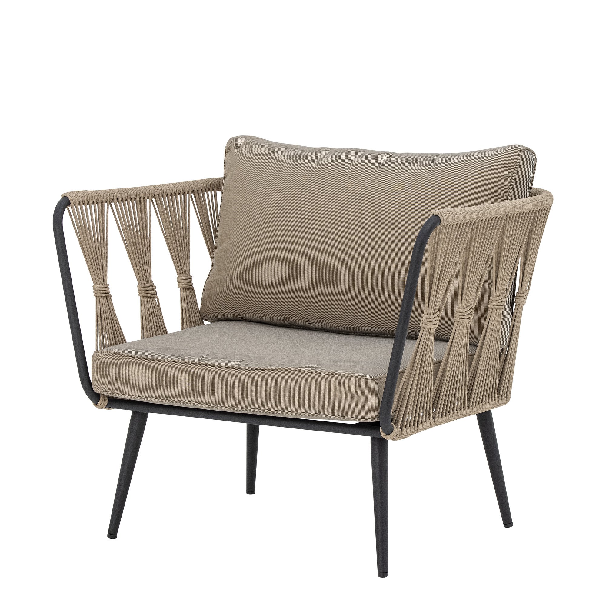 Pavone Fire-resistant Lounge Chair, Brown, Metal - Image 2