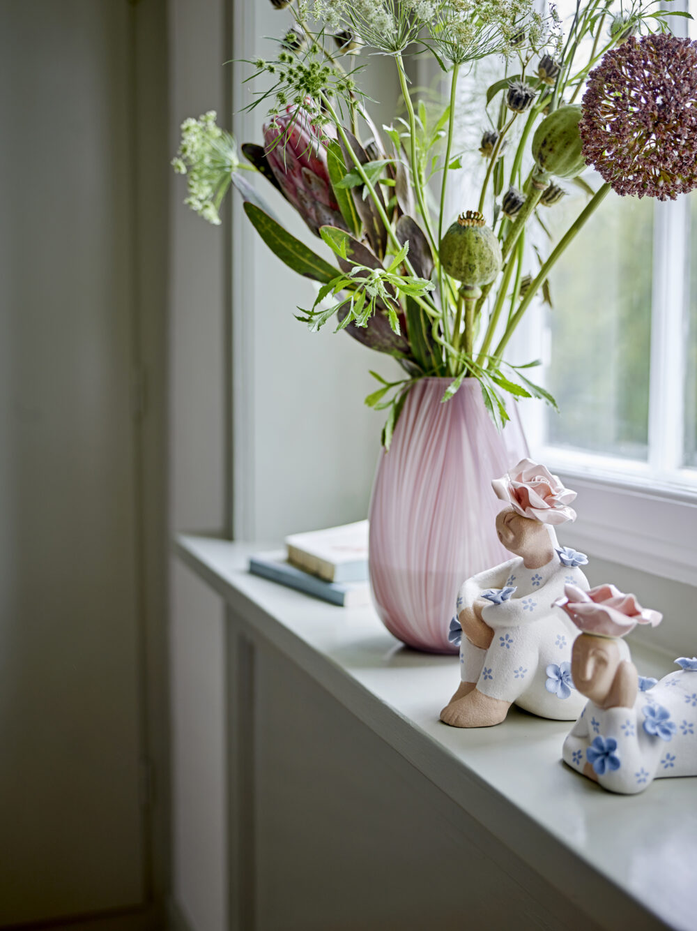 Ennis Vase, Rose, Glass - Image 3