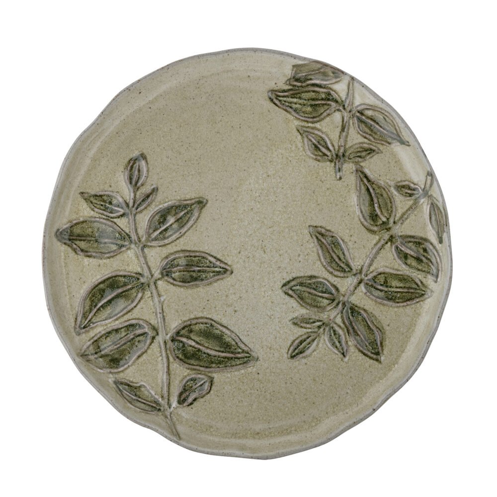 Jasper Plate, Green, Stoneware - Image 3