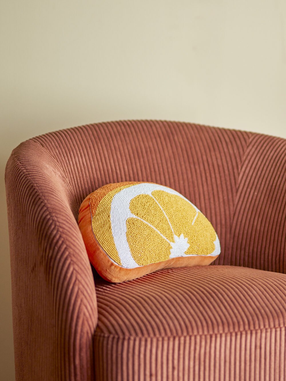 Navelina Cushion, Yellow, Cotton - Image 4