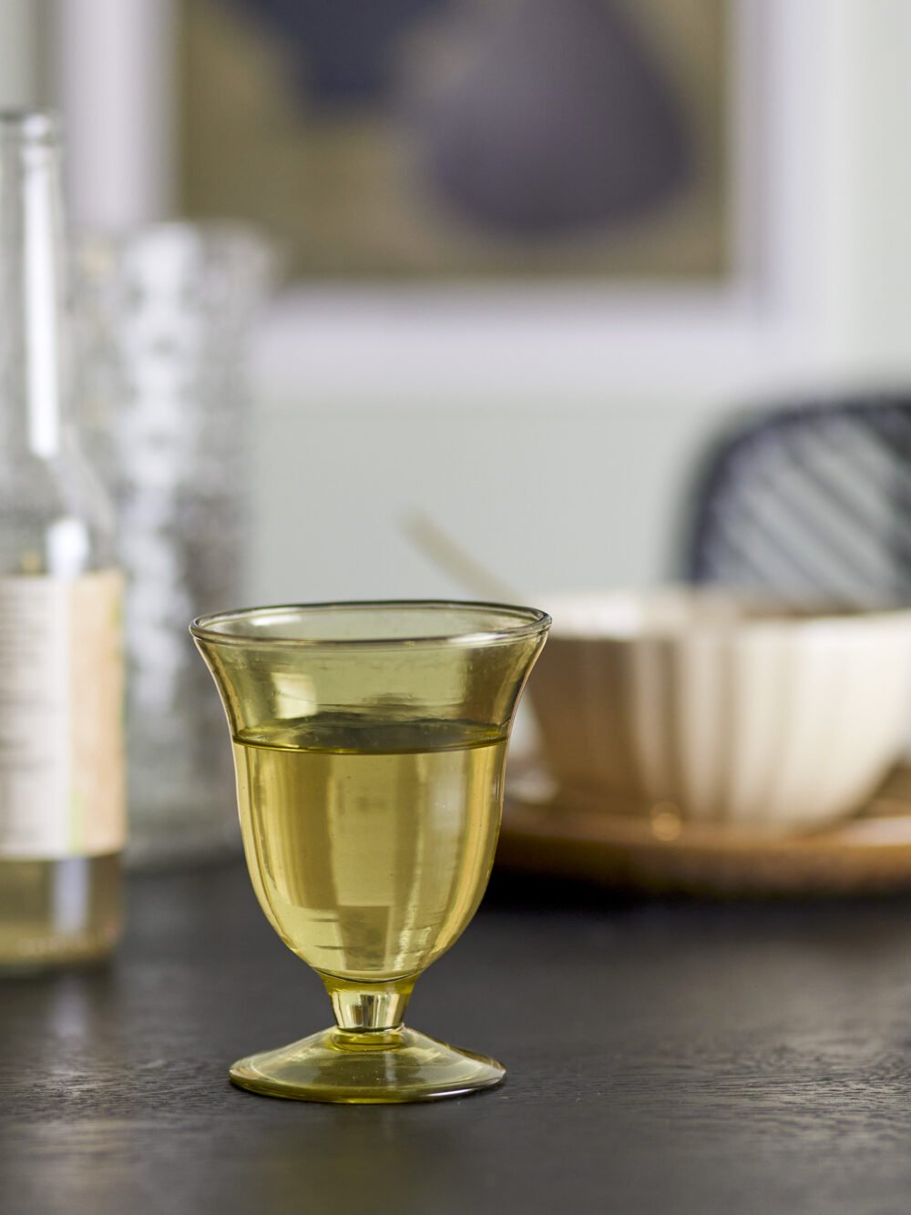 Florentine Wine Glass, Green, Recycled Glass - Image 3