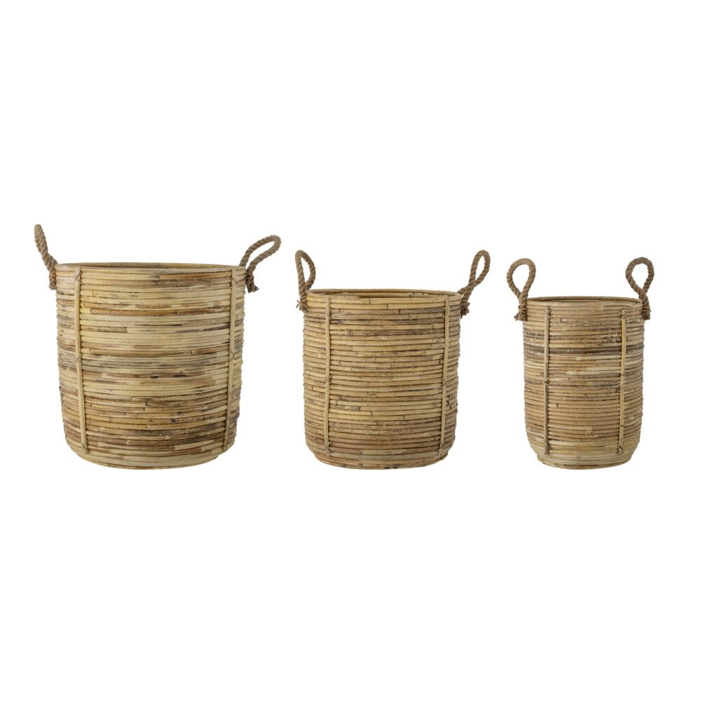 Tesser Basket, Nature, Rattan