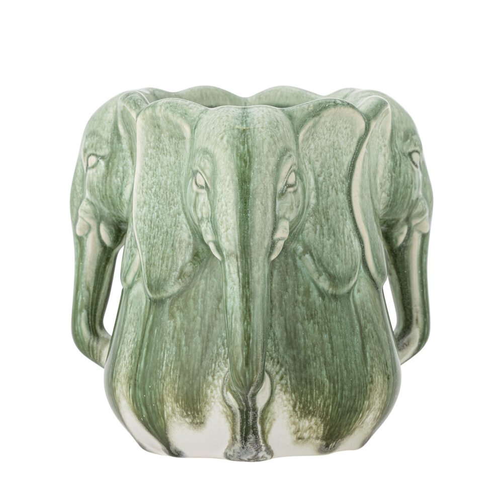 Pontus Vase, Green, Stoneware