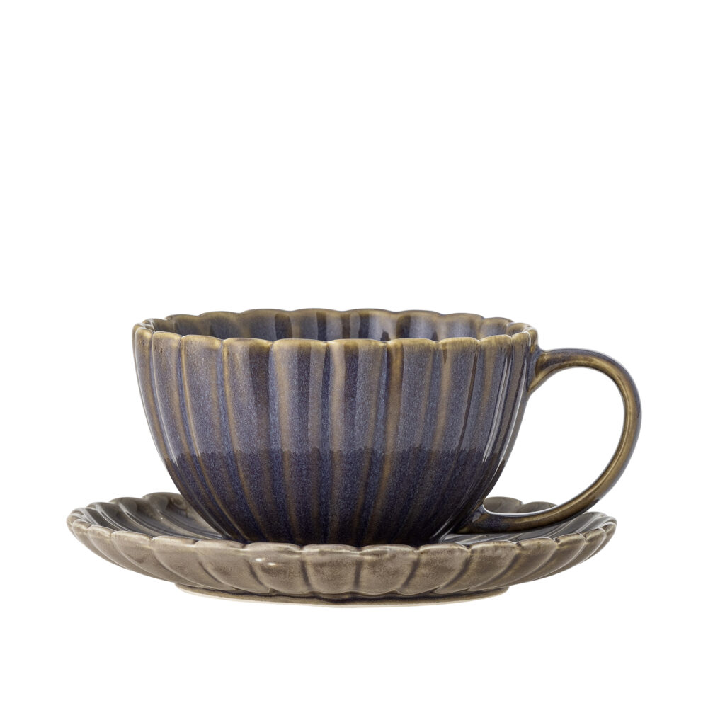 Latina Cup w/Saucer, Purple, Stoneware
