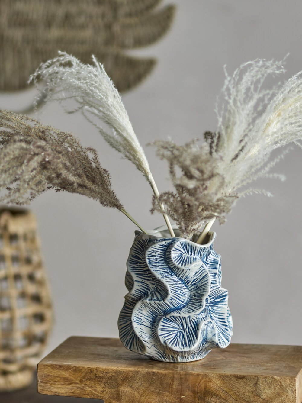 Guxi Vase, Blue, Stoneware - Image 4