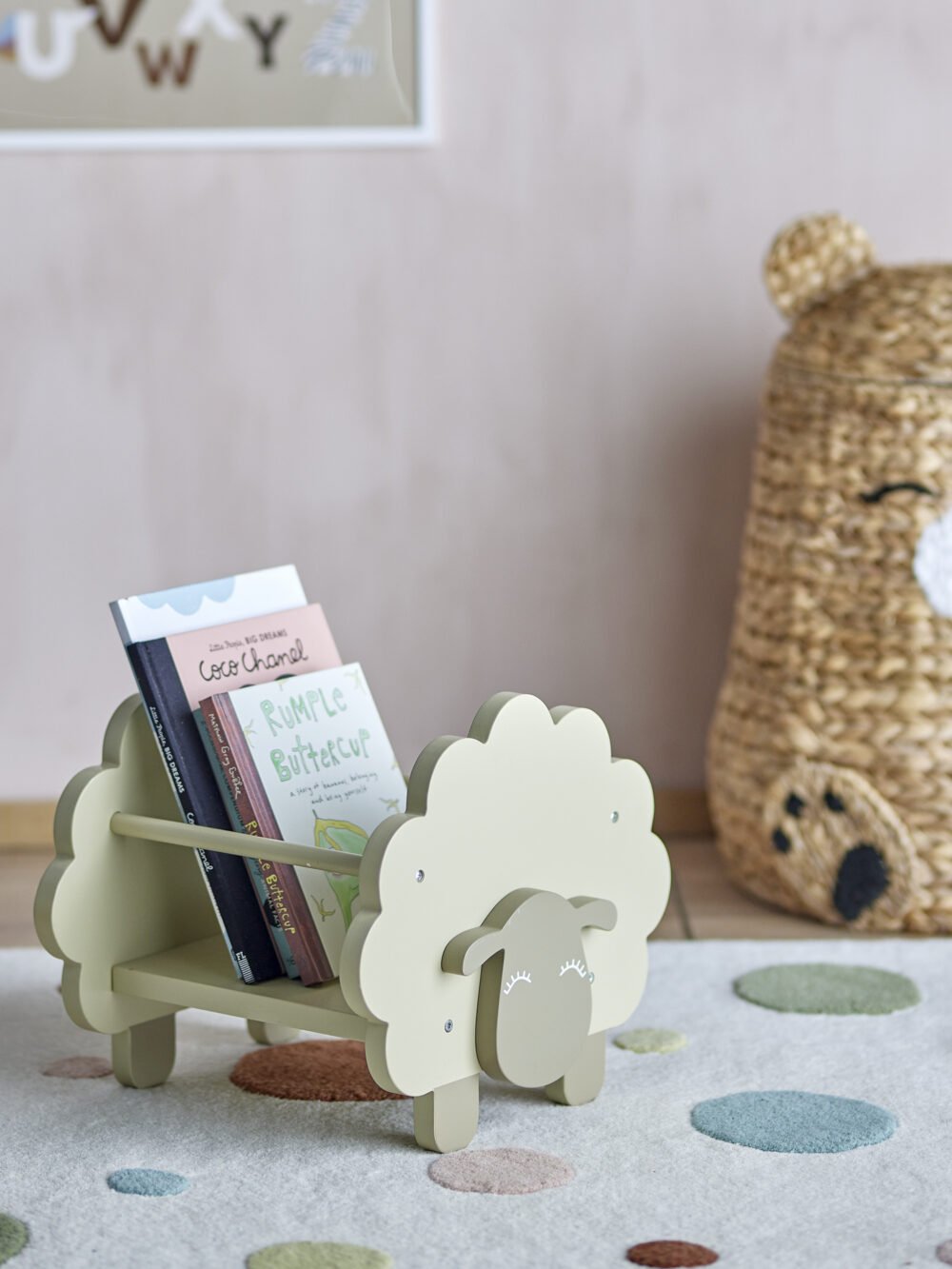 Dolly Book Stand, Green, FSC®100%, MDF - Image 5