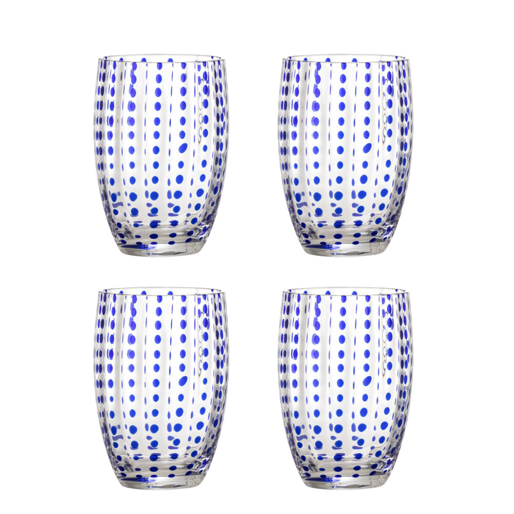 Brinley Drinking Glass, Blue, Glass