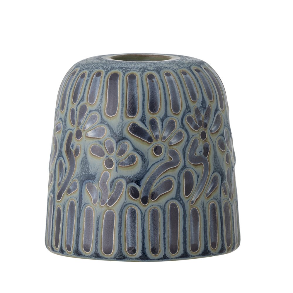 Samsin Candle Holder, Blue, Stoneware