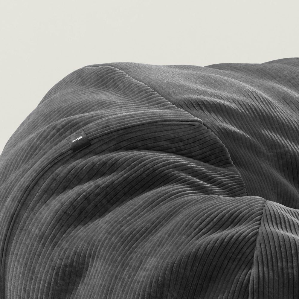 vetsak | Beanbag Medium - cord velour - dark grey