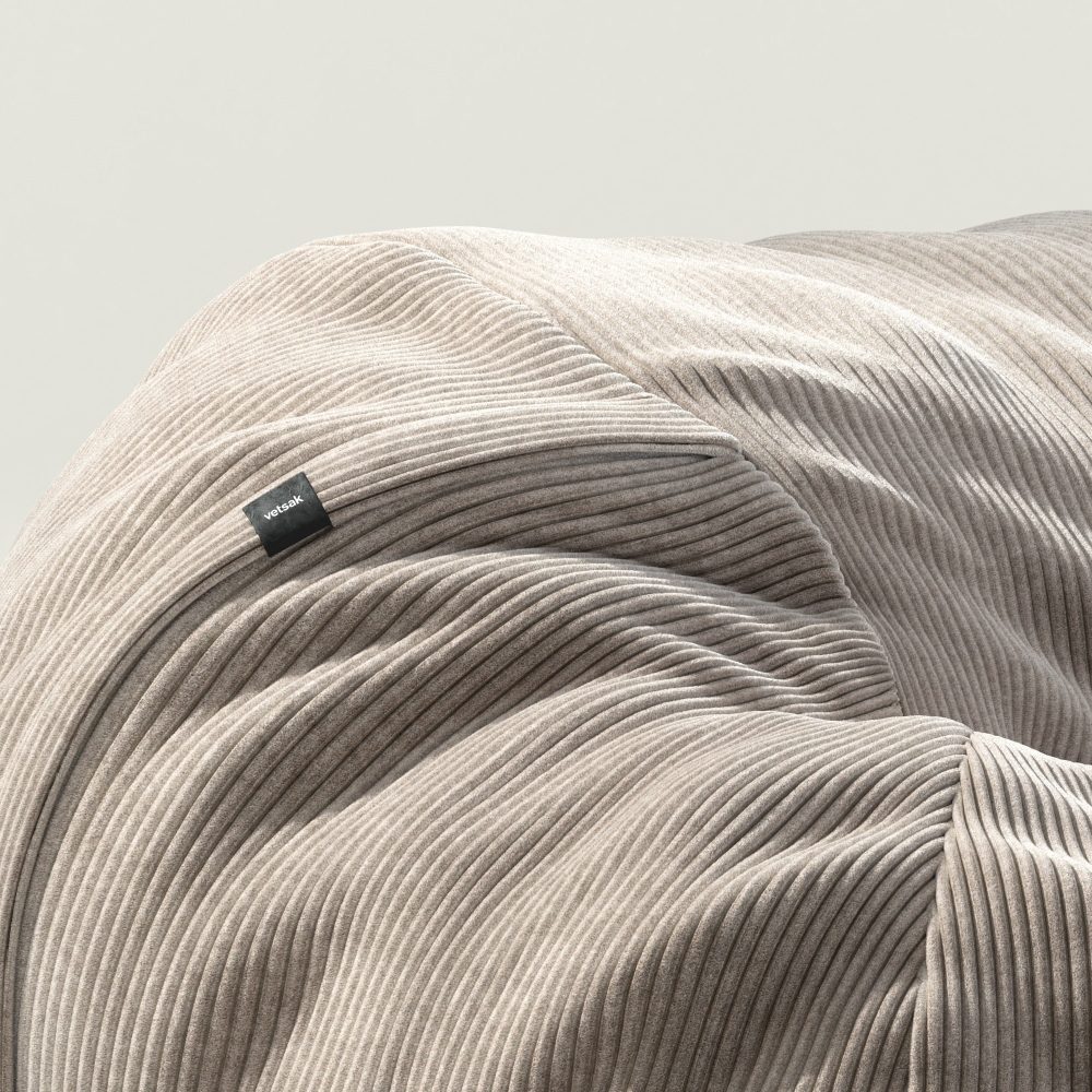 vetsak | Beanbag Medium - cord velour - platinum