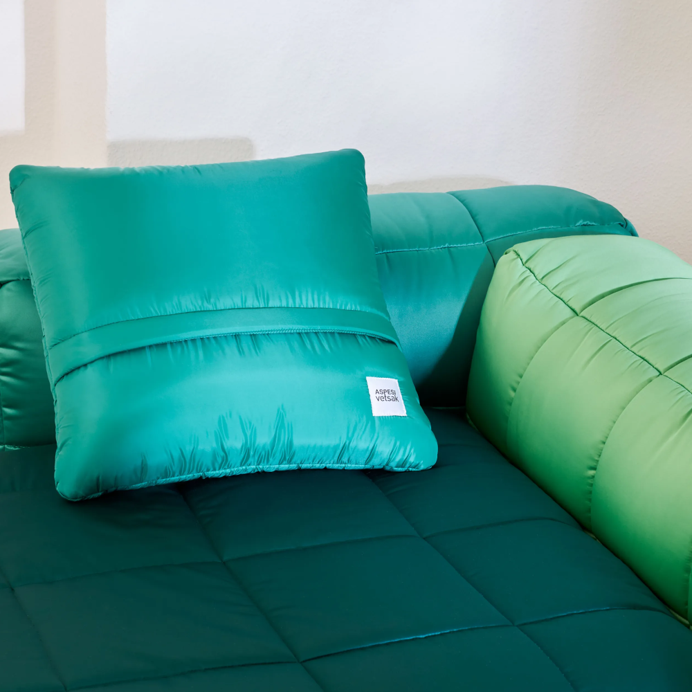 big pillow - bricks - moss - 60cm x 60cm