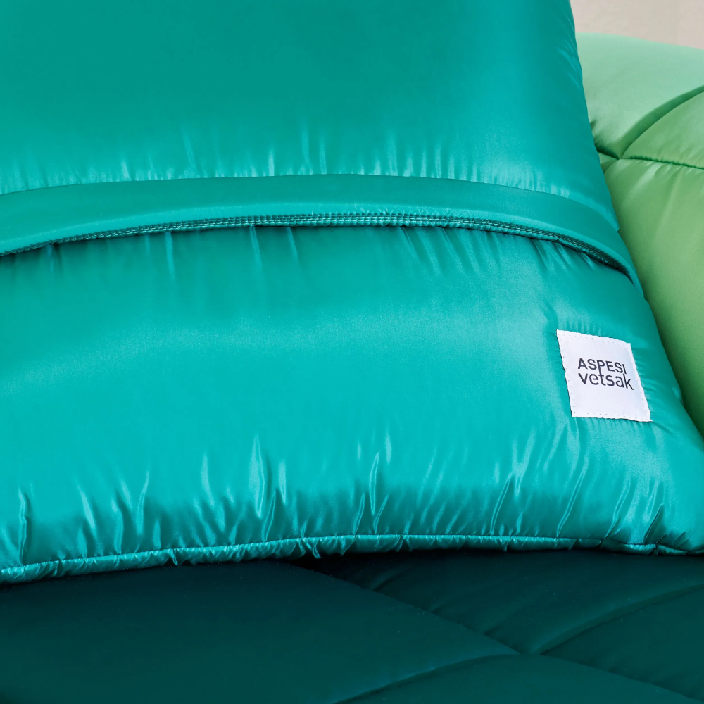 big pillow - bricks - moss - 60cm x 60cm