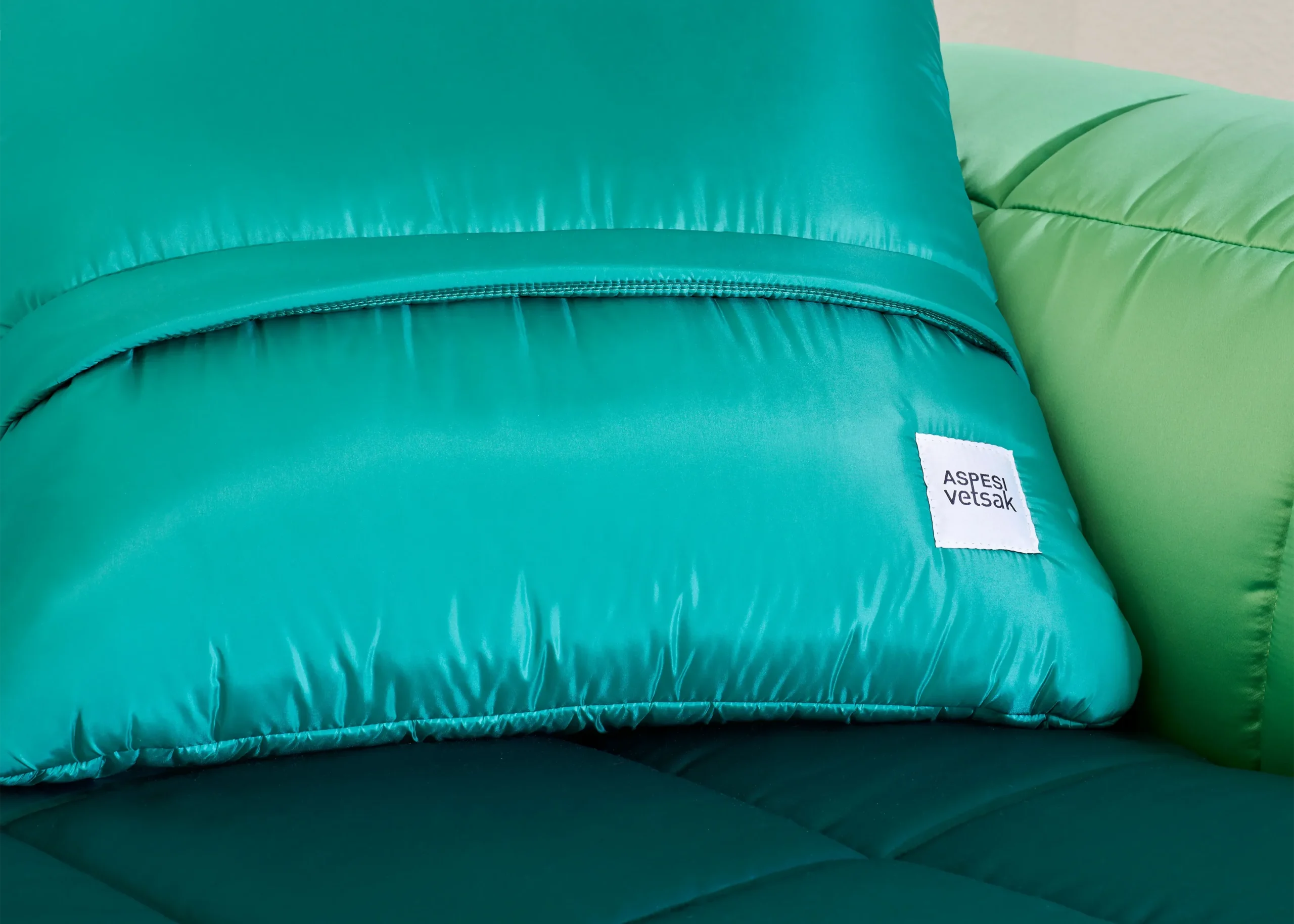 big pillow - bricks - moss - 60cm x 60cm