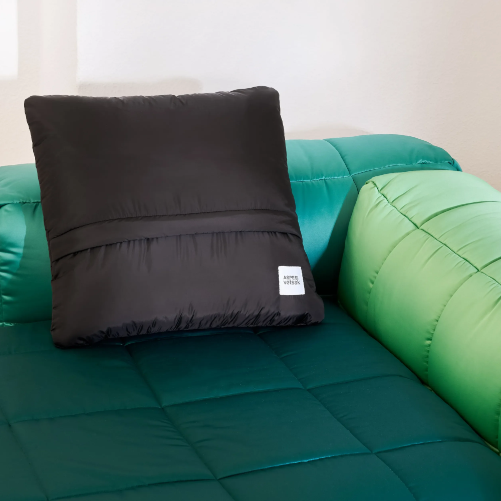 big pillow - bricks - raven - 60cm x 60cm