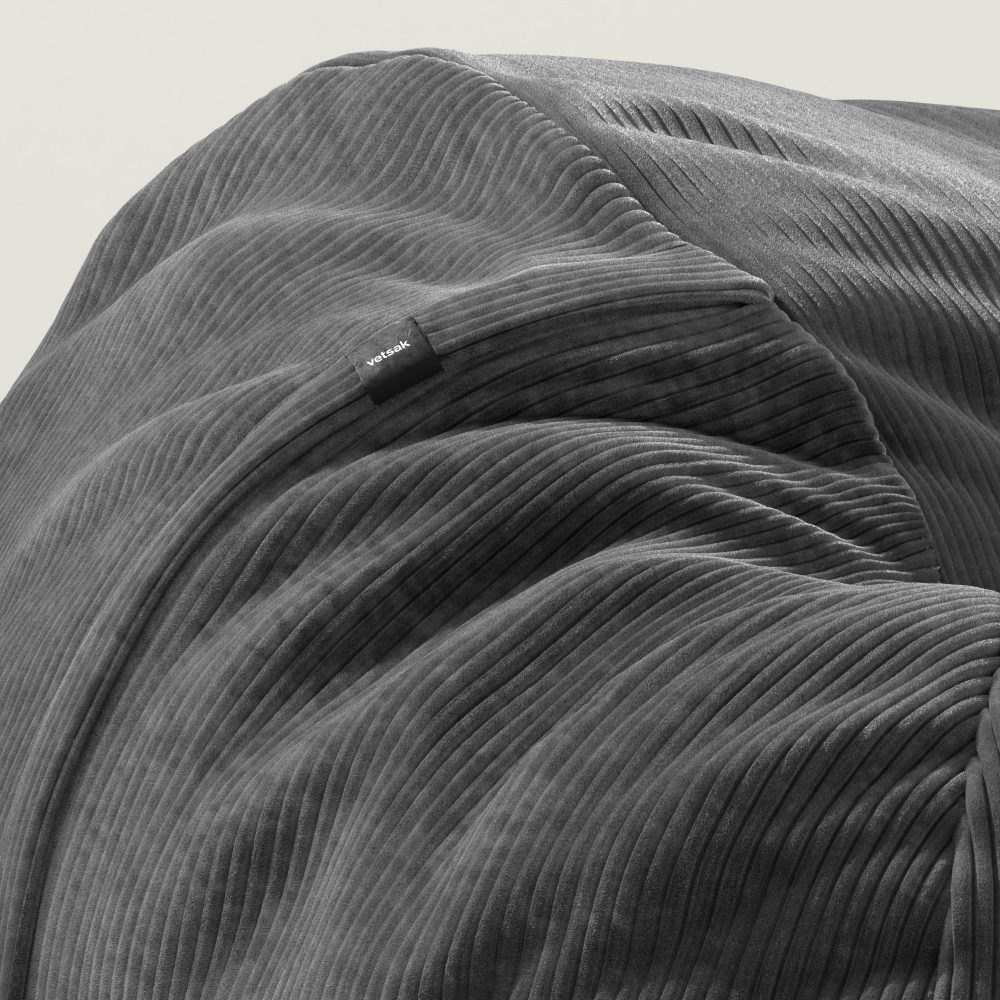 vetsak | Cover Beanbag Large - cord velour - dark grey