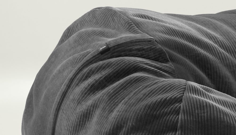 vetsak | Cover Beanbag Large - cord velour - dark grey