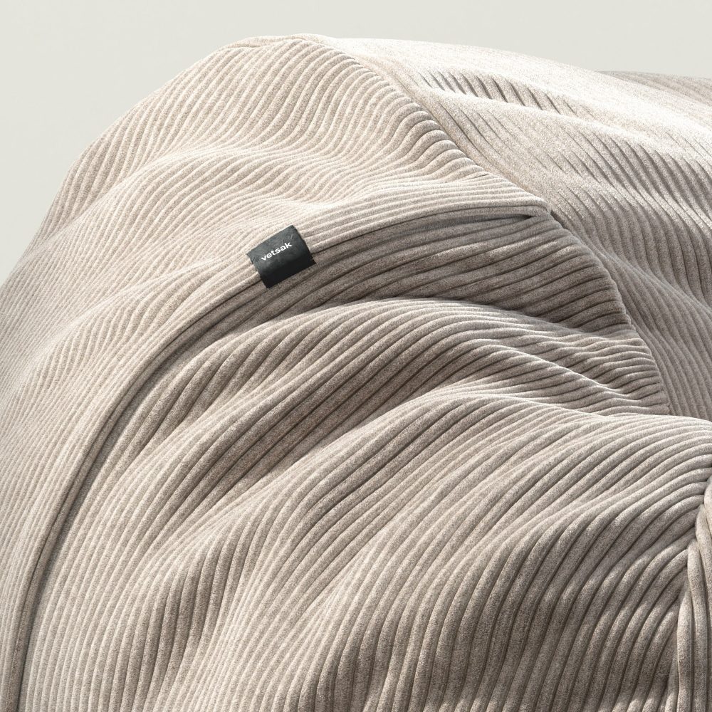 vetsak | Cover Beanbag Large - cord velour - platinum