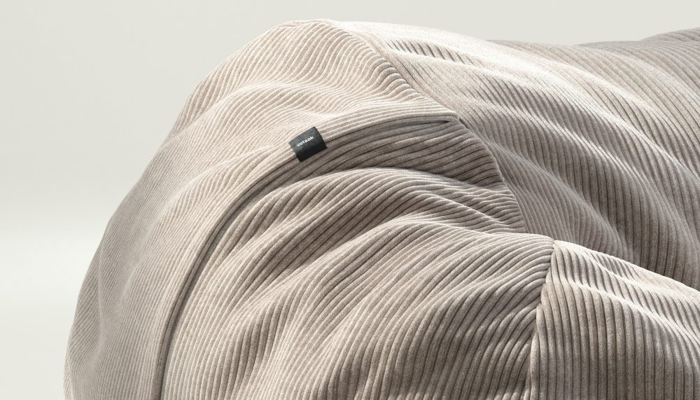 vetsak | Cover Beanbag Large - cord velour - platinum