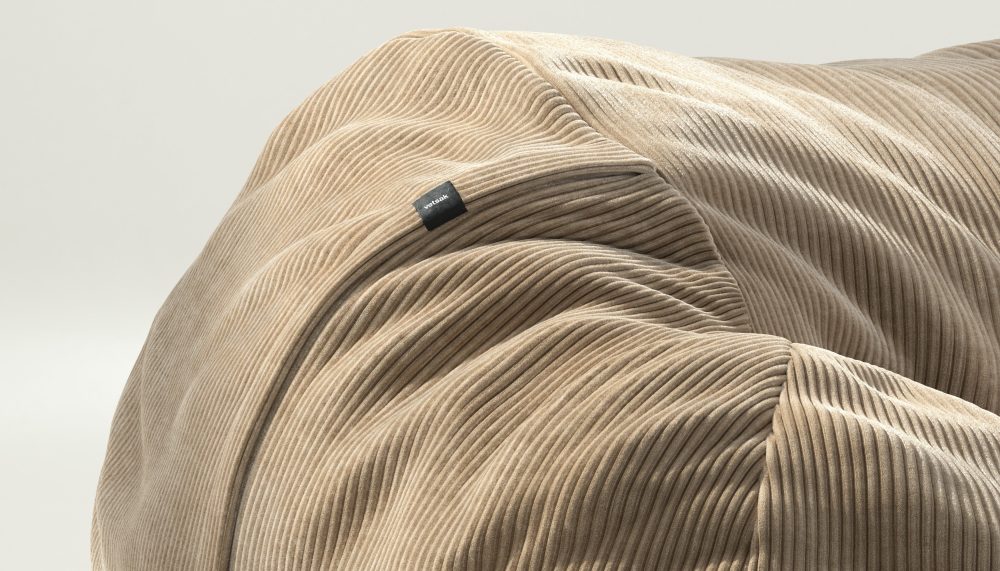 vetsak | Cover Beanbag Large - cord velour - sand