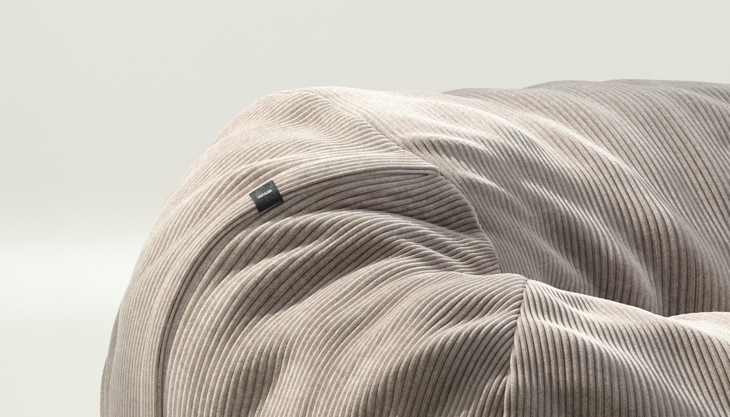 vetsak | Cover Beanbag Medium - cord velour - platinum