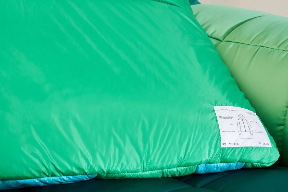 jumbo pillow - block - stripes moss - 100cm x 100cm