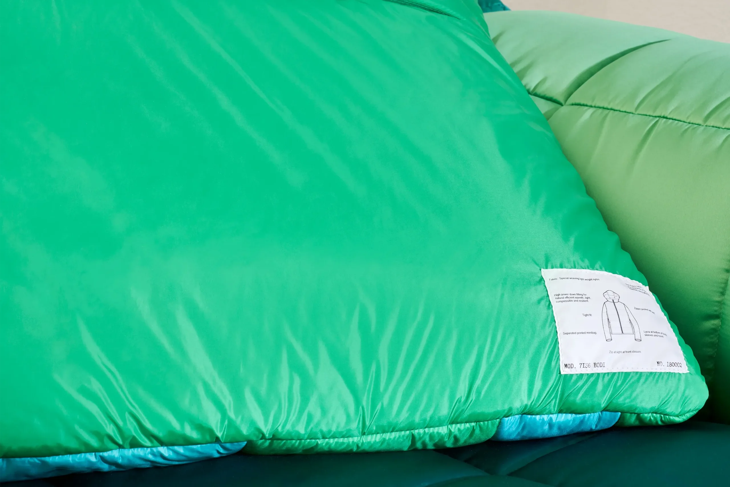 jumbo pillow - block - stripes moss - 100cm x 100cm