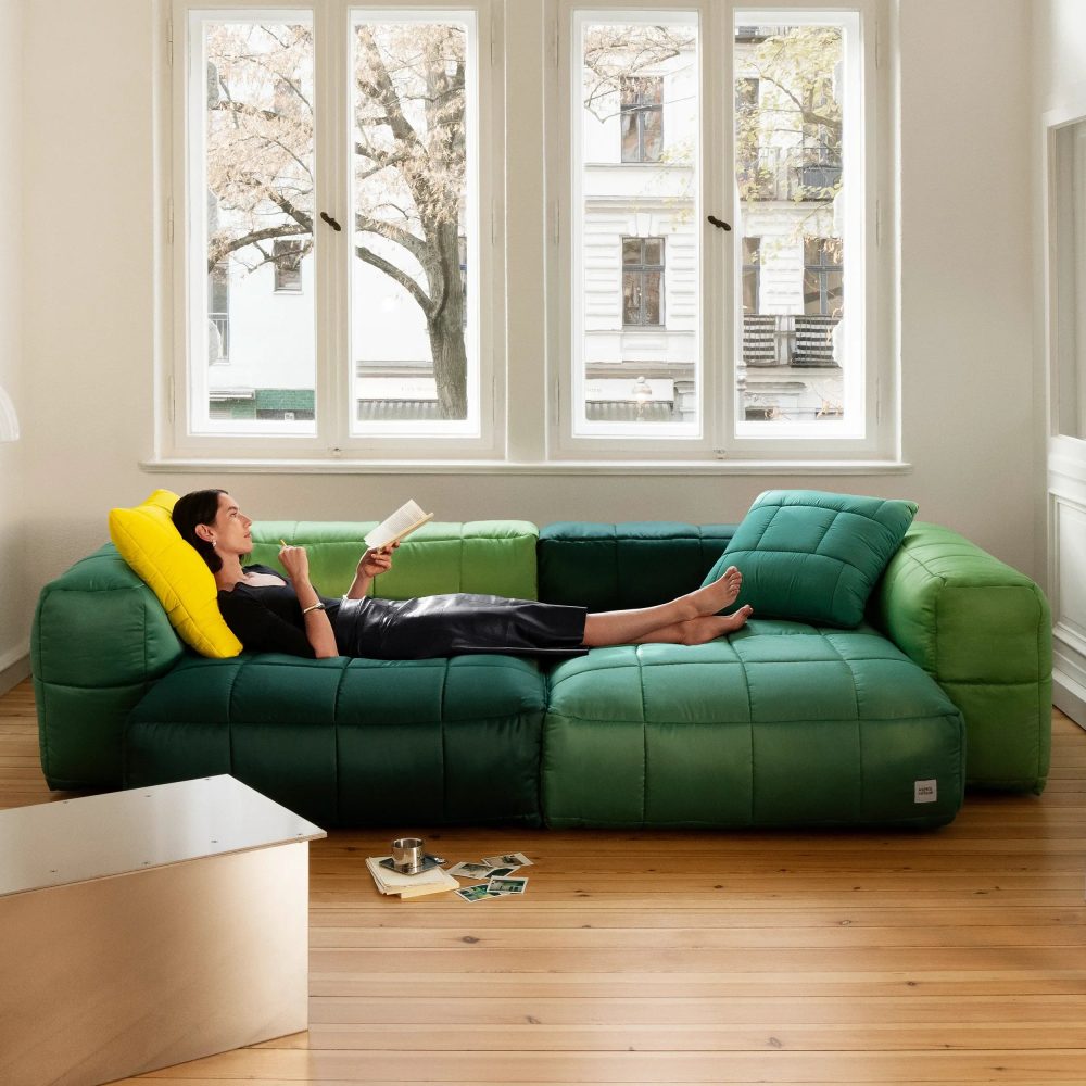 two module sofa - aspesi - moss - 272cm x 136cm