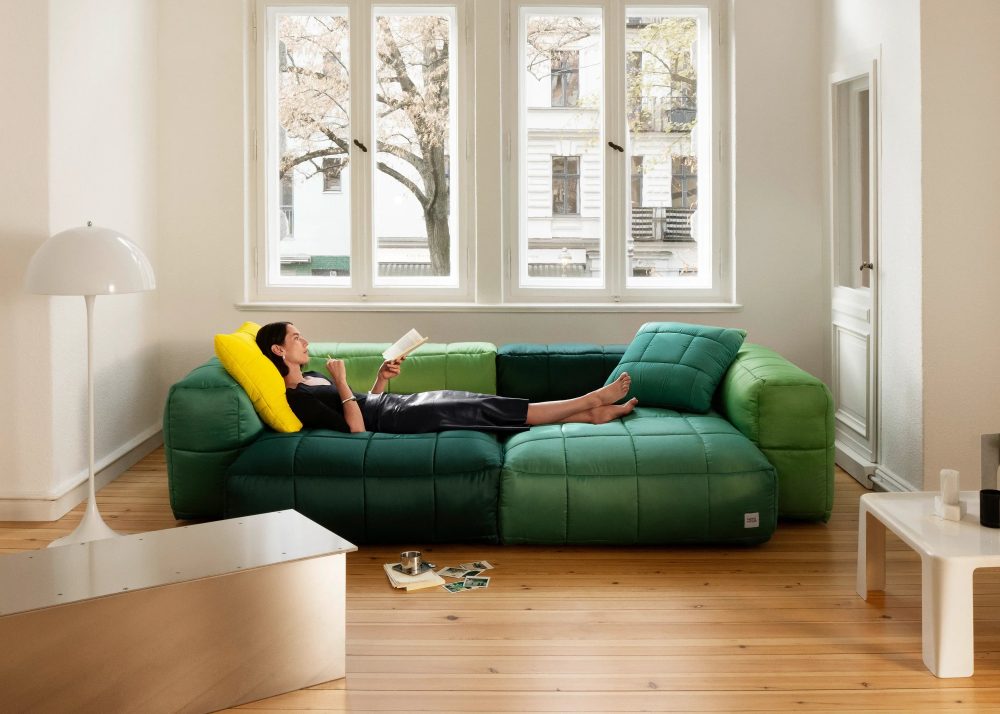 two module sofa - aspesi - moss - 272cm x 136cm