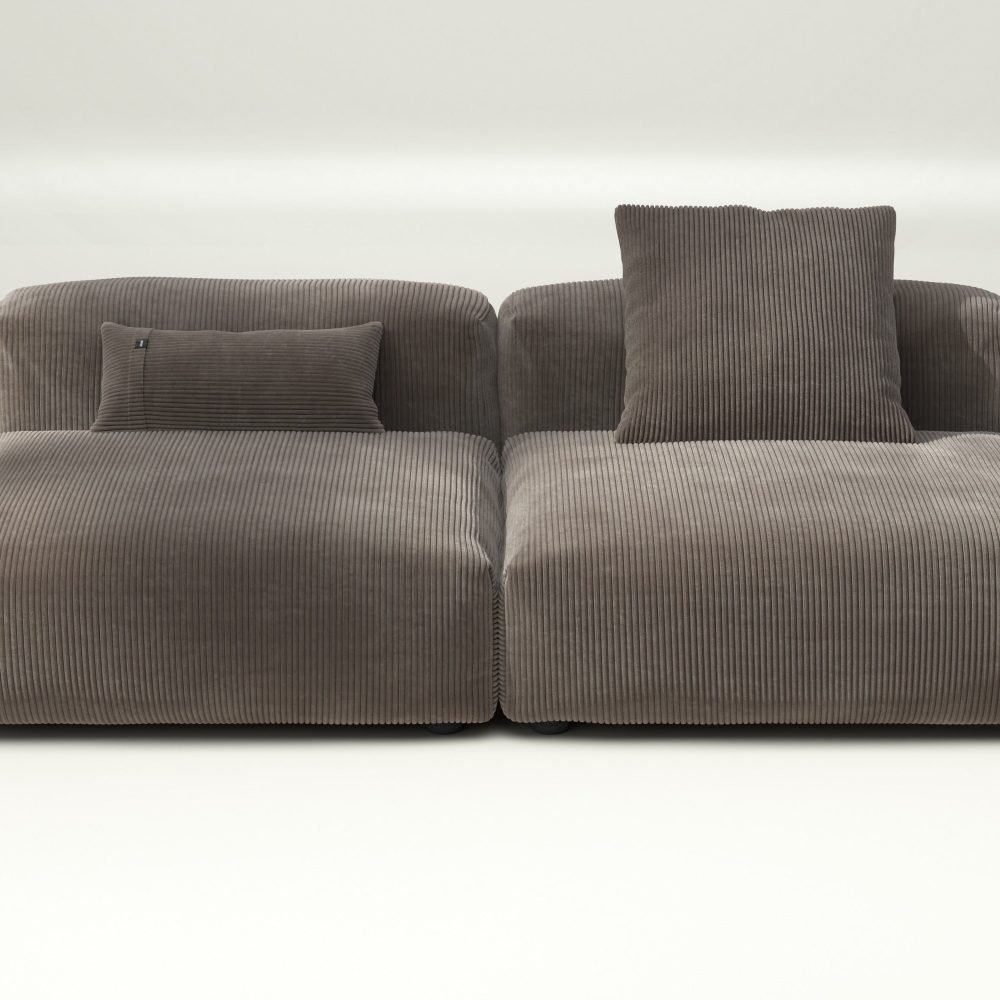 vetsak | Sofa Set 01 Large - cord velour - mocha | Modular Sofa | 3.5 Seater