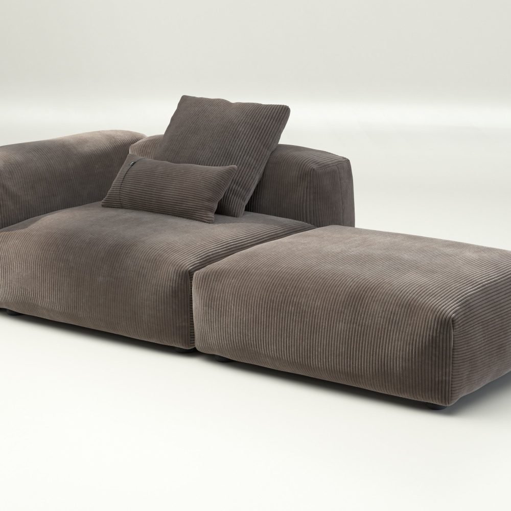 vetsak | Sofa Set 01 Large - cord velour - mocha | Modular Sofa | 3.5 Seater