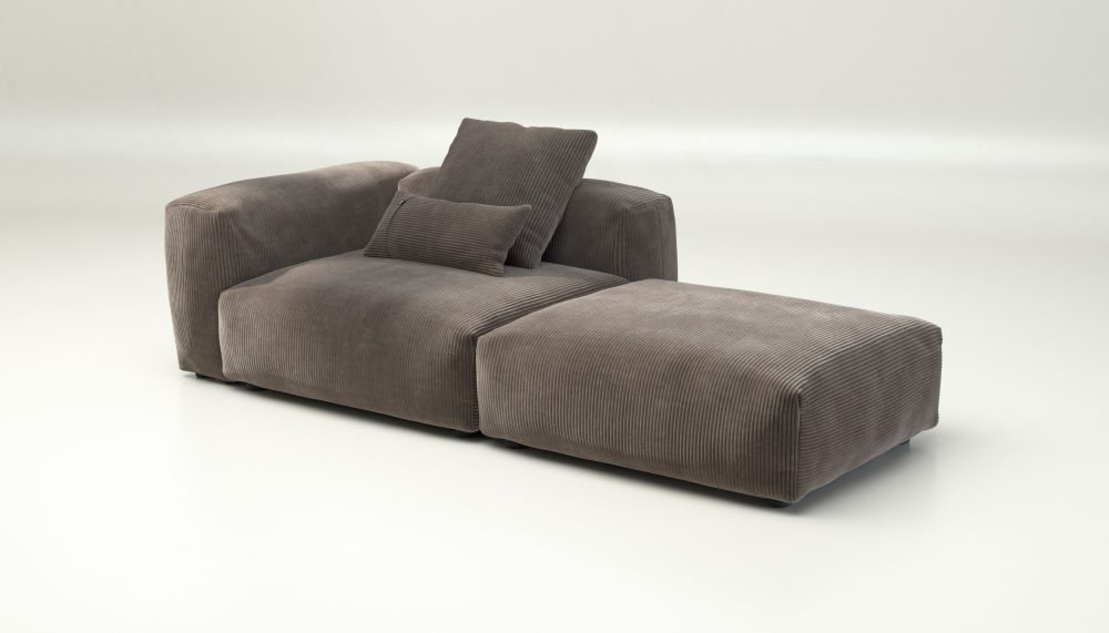 vetsak | Sofa Set 01 Large - cord velour - mocha | Modular Sofa | 3.5 Seater