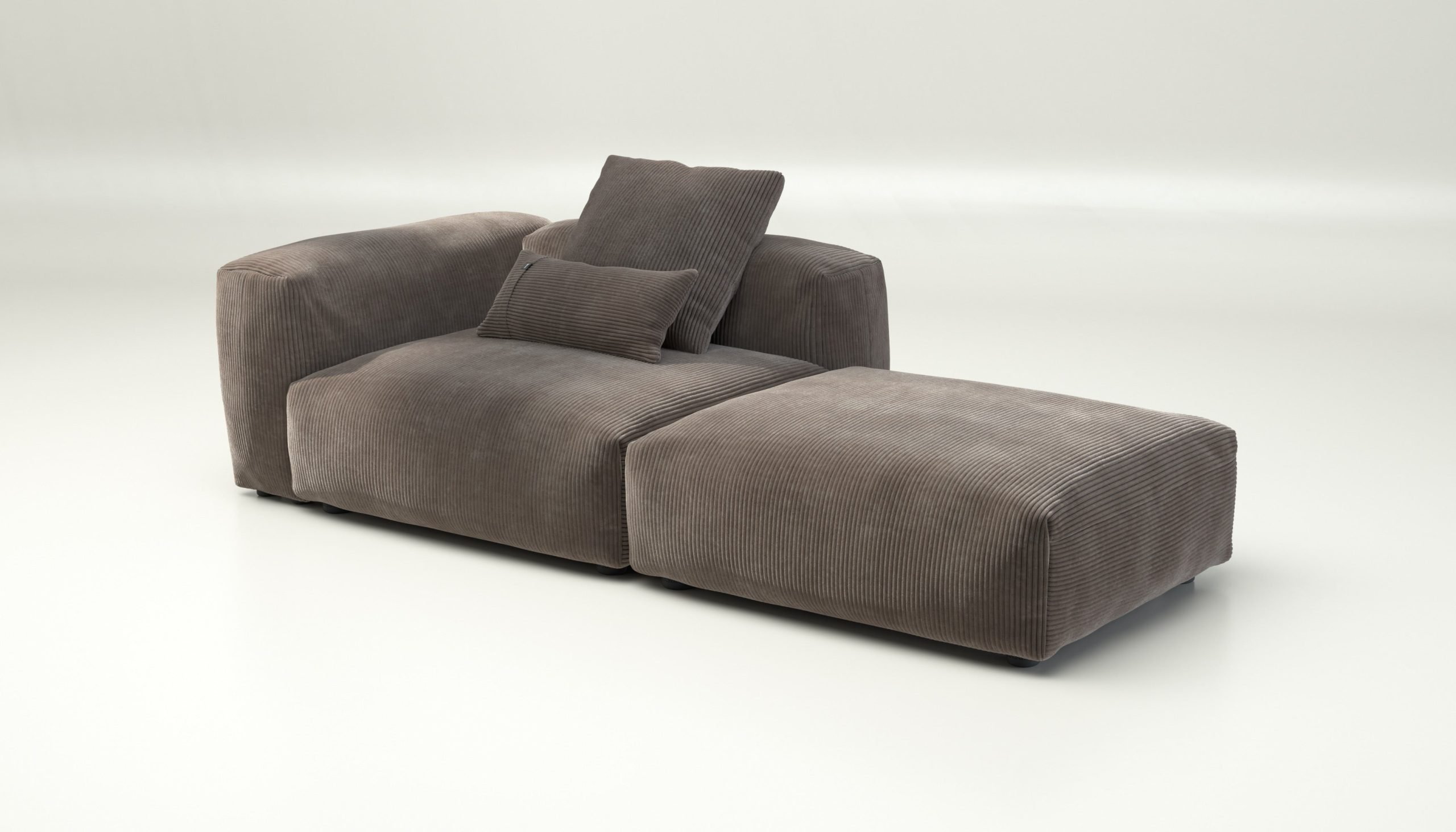 vetsak | Sofa Set 01 Large - cord velour - mocha | Modular Sofa | 3.5 Seater