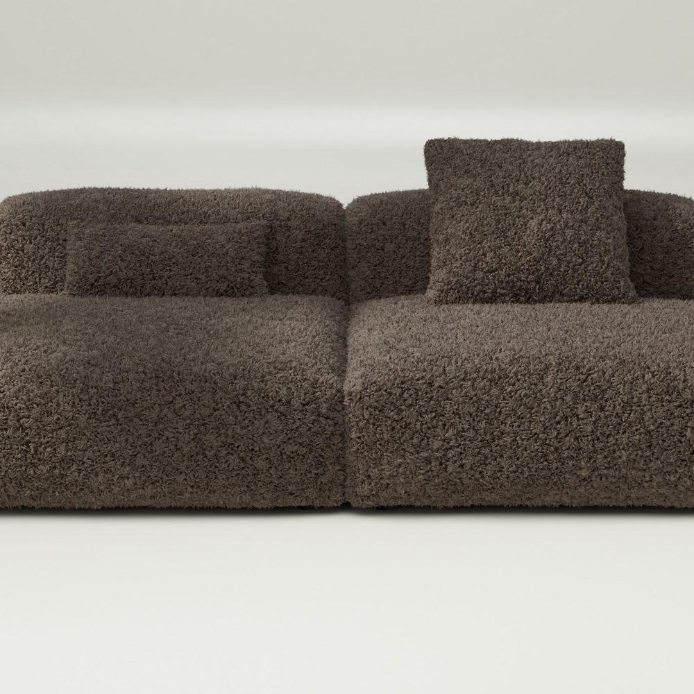vetsak | Sofa Set 01 Large - doodle - cacao | Modular Sofa | 3.5 Seater