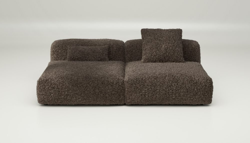 vetsak | Sofa Set 01 Large - doodle - cacao | Modular Sofa | 3.5 Seater