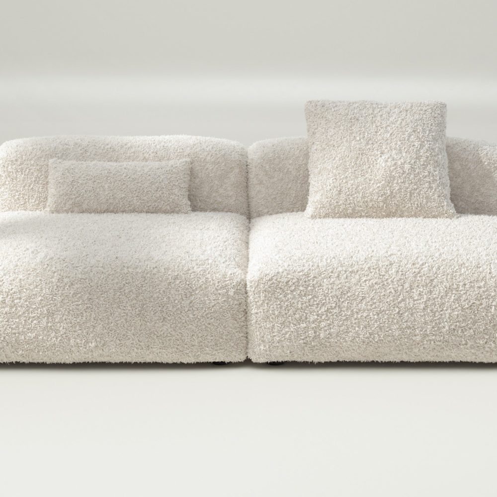 vetsak | Sofa Set 01 Large - doodle - creme | Modular Sofa | 3.5 Seater