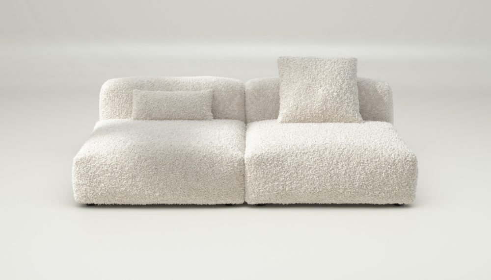 vetsak | Sofa Set 01 Large - doodle - creme | Modular Sofa | 3.5 Seater