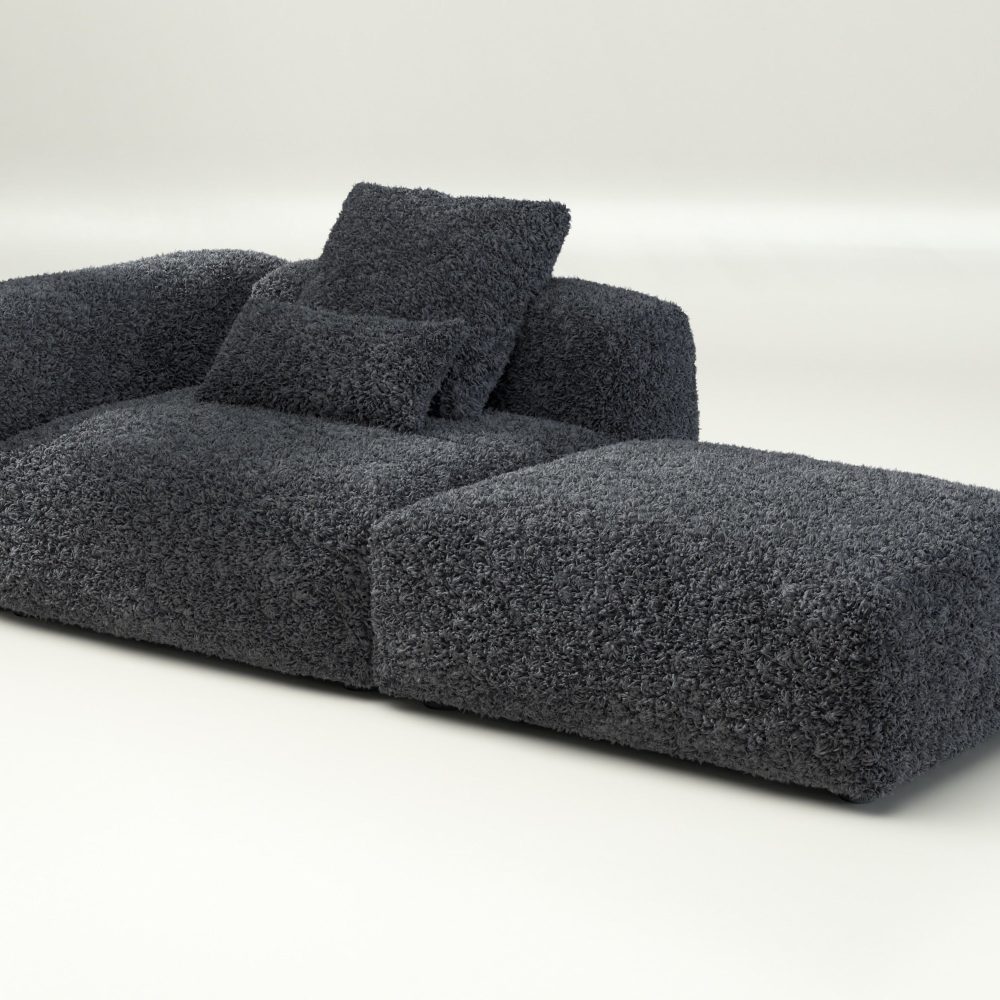 vetsak | Sofa Set 01 Large - doodle - dark grey | Modular Sofa | 3.5 Seater