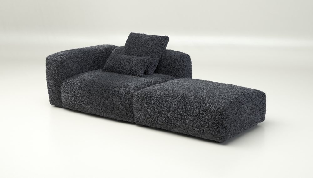 vetsak | Sofa Set 01 Large - doodle - dark grey | Modular Sofa | 3.5 Seater
