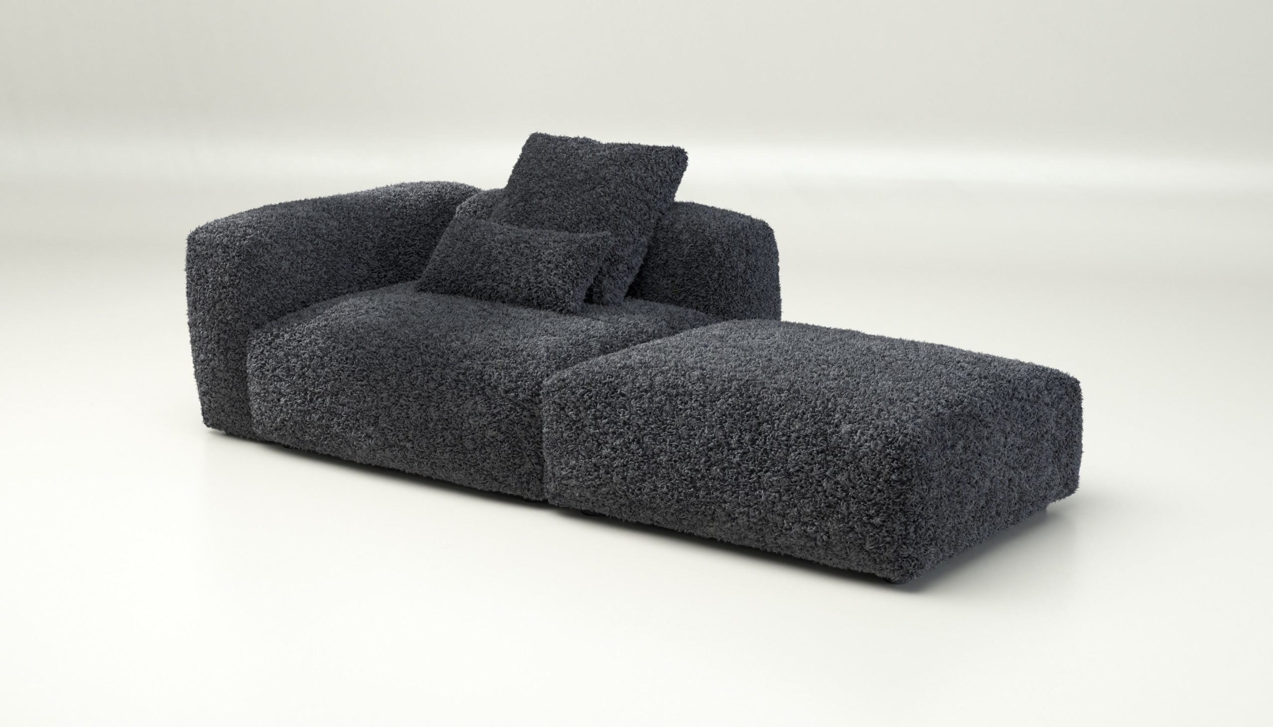 vetsak | Sofa Set 01 Large - doodle - dark grey | Modular Sofa | 3.5 Seater