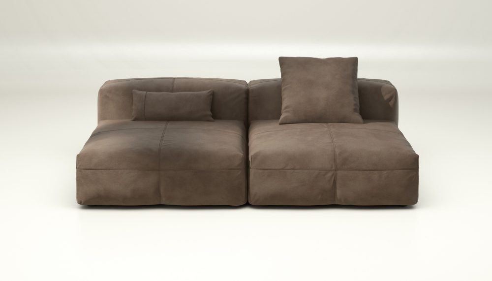 vetsak | Sofa Set 01 Large - leather - cacao | Modular Sofa | 3.5 Seater