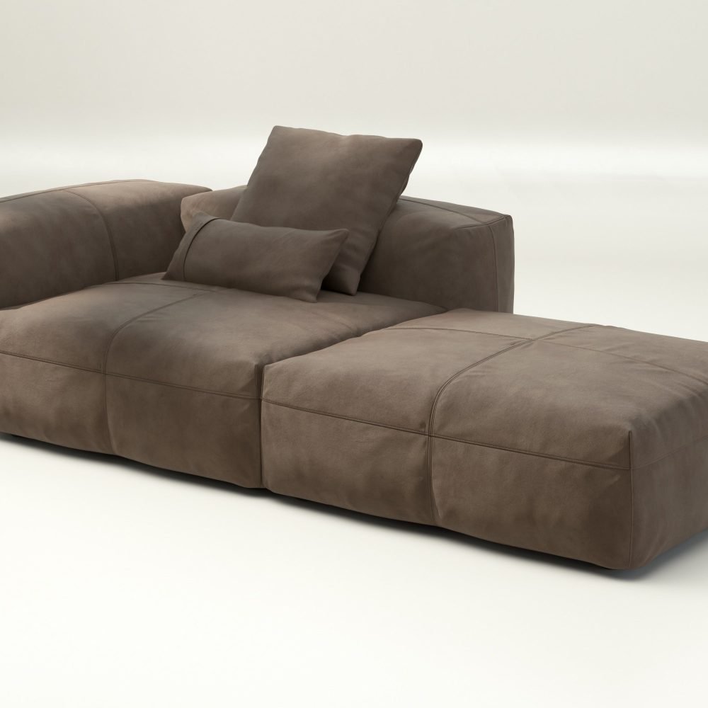 vetsak | Sofa Set 01 Large - leather - cacao | Modular Sofa | 3.5 Seater