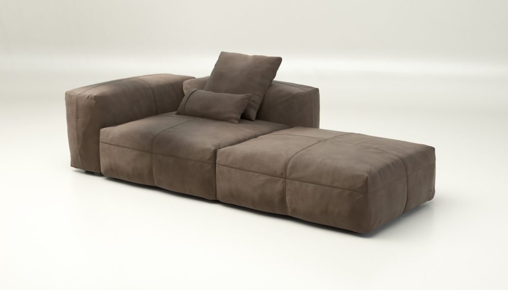 vetsak | Sofa Set 01 Large - leather - cacao | Modular Sofa | 3.5 Seater