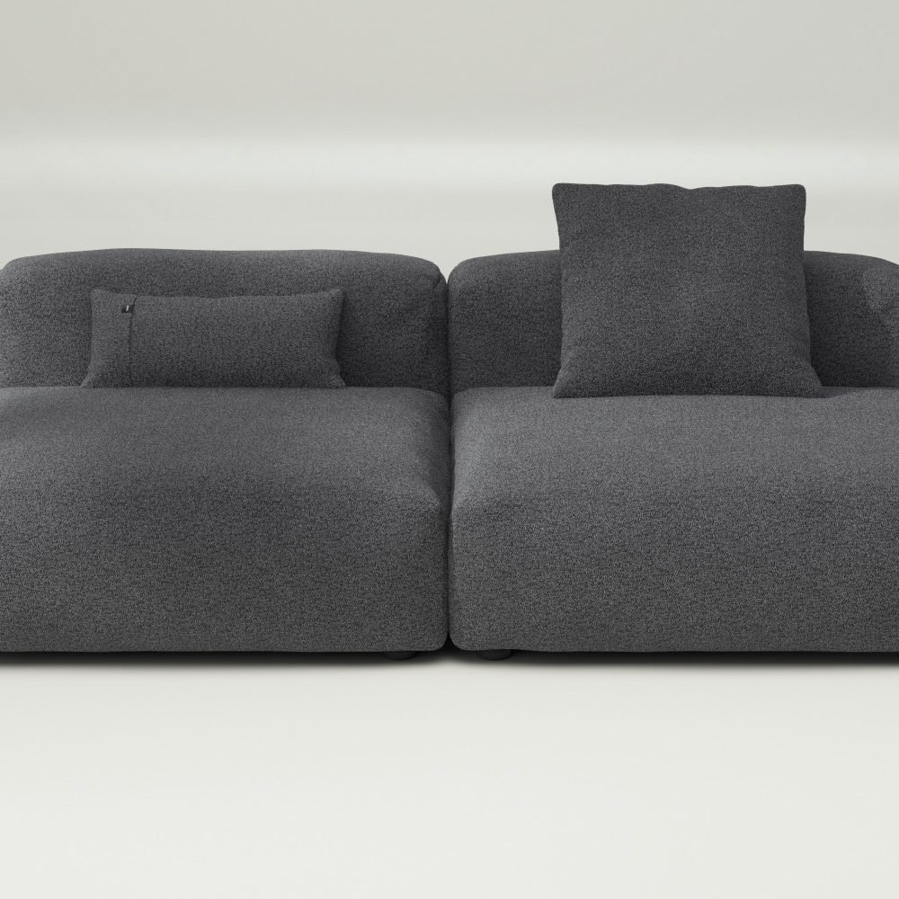 vetsak | Sofa Set 01 Large - loop loop - anthracite | Modular Sofa | 3.5 Seater
