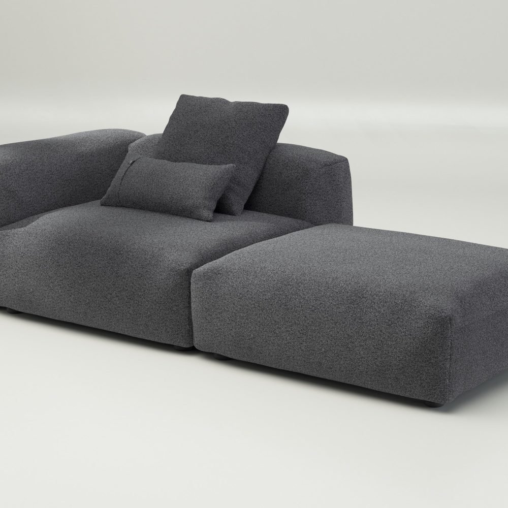 vetsak | Sofa Set 01 Large - loop loop - anthracite | Modular Sofa | 3.5 Seater