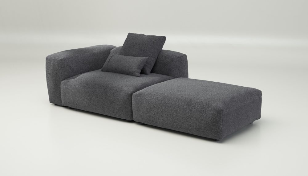 vetsak | Sofa Set 01 Large - loop loop - anthracite | Modular Sofa | 3.5 Seater