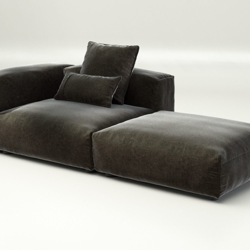 vetsak | Sofa Set 01 Large - suave - anthracite | Modular Sofa | 3.5 Seater